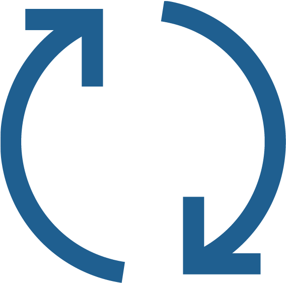 Recycle logo - two arrows pointing at one another