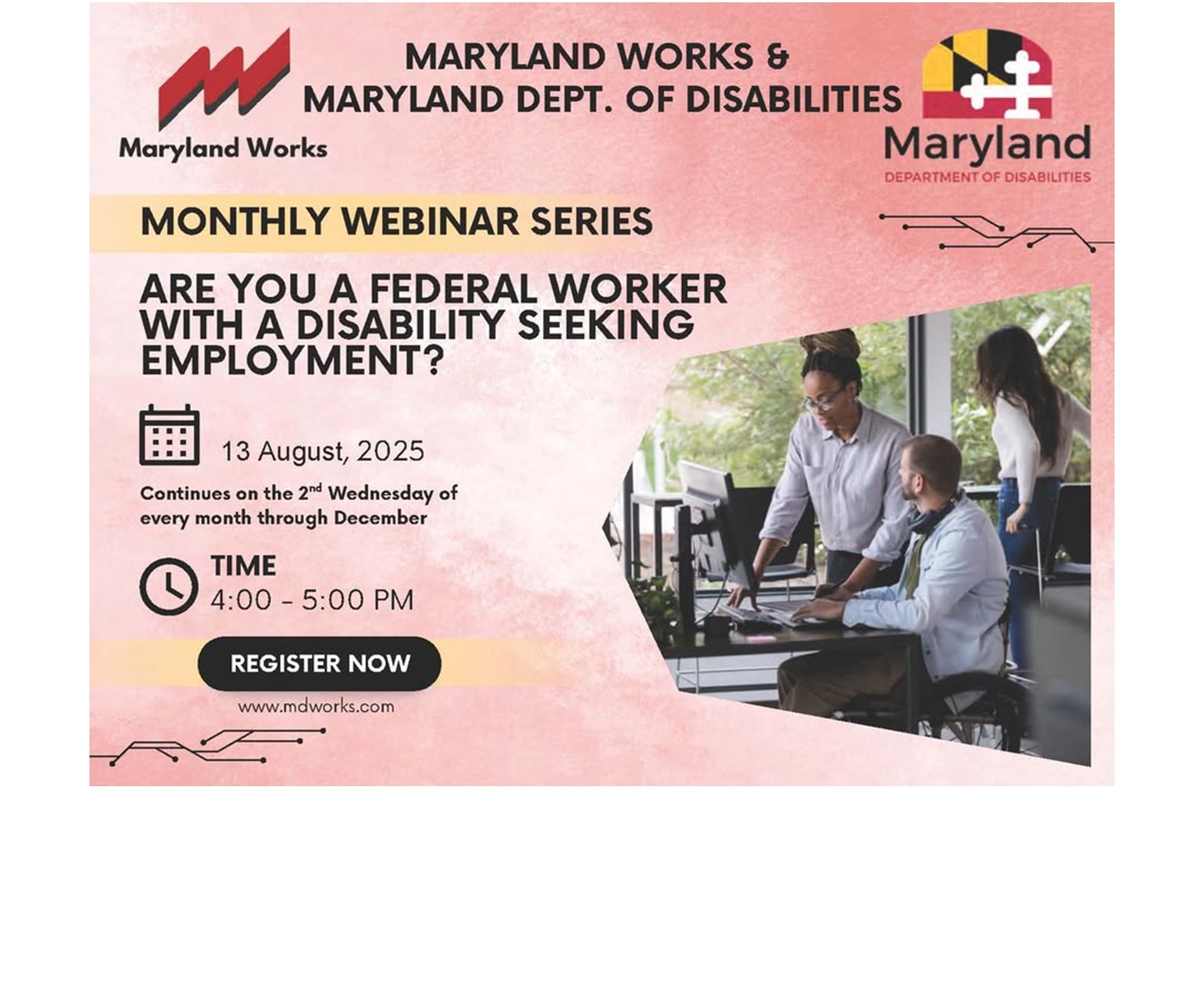 Webinars for Federal Works with Disabilities Seeking Employment